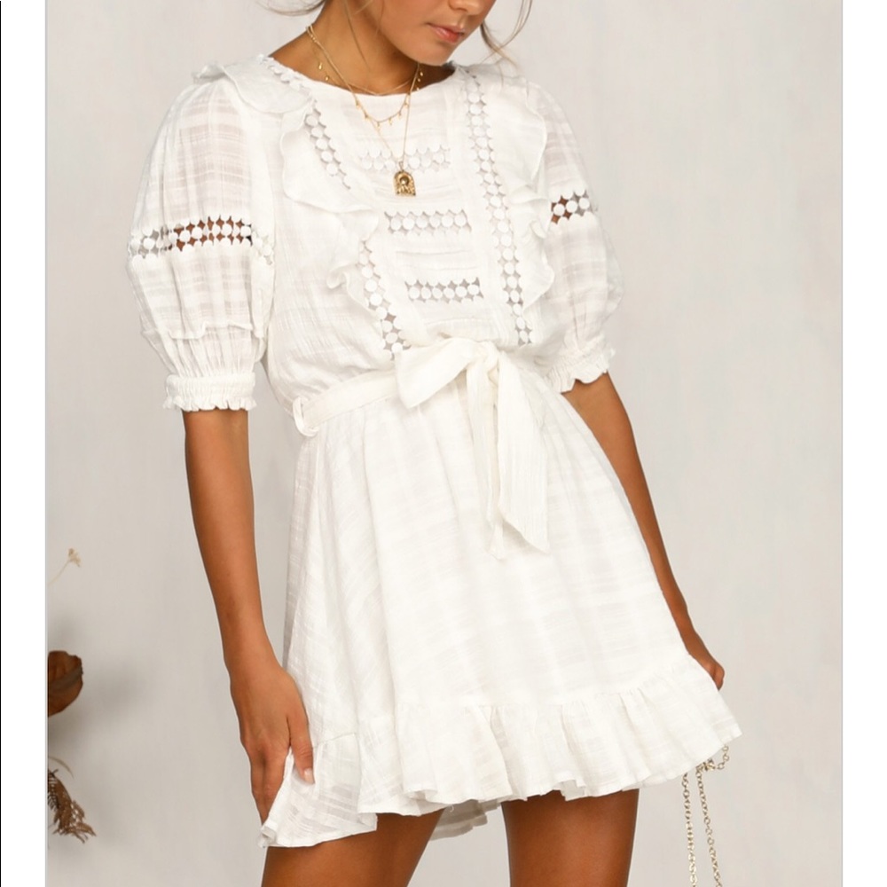 NWT WHITE EYELET COTTON DRESS